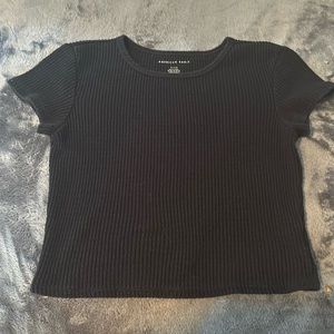 American eagle black ribbed crop top